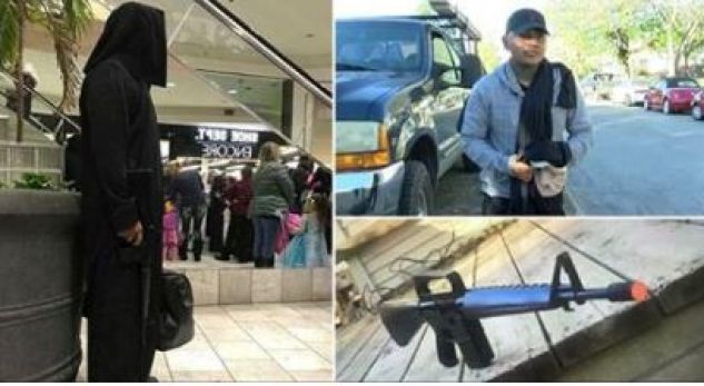 Ideja më e keqe e veshjes për Halloween? Babai i veshur si sulmues i ISIS-it ndez panik në qendrën tregtare përplot me njerëz