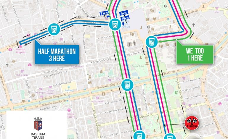 Maratona në Tiranë/ Bashkia publikon hartën e rrugëve të bllokuara