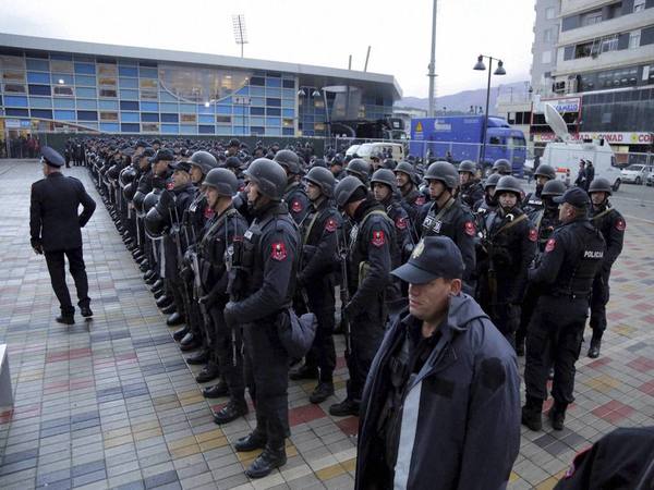 EUROPA LEAGUE/ Skenderbeu – Partizani i Beogradit, policia blindon Elbasanin