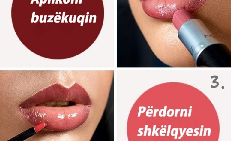 FOTO/ Pesë mënyra natyrale si të trashni buzët vetëm me makeup