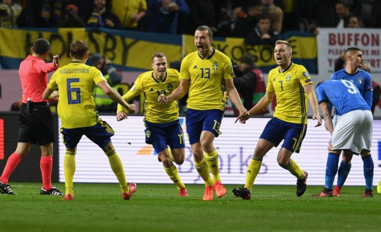 PLAY OFF/ Italia mundet 0- 1 nga Suedia, rrezikon Botërorin Rusia 2018