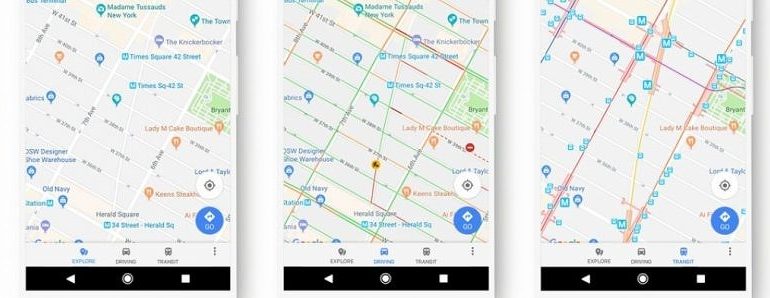 Google Maps bëhet me ikona dhe ngjyra të reja