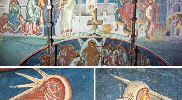 FOTO/ Pikturat në Kishën e Deçanit zbulojnë diçka shokuese