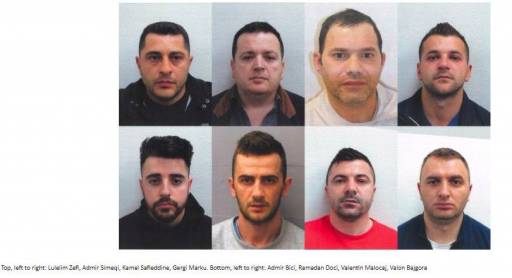 Londër/ 8 shqiptarë dënohen me 44 vite burg për trafik kokaine (Emrat)