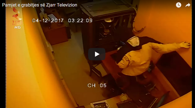 VIDEO/ Dalin pamjet e grabitjes së televizionit ZjarrTV