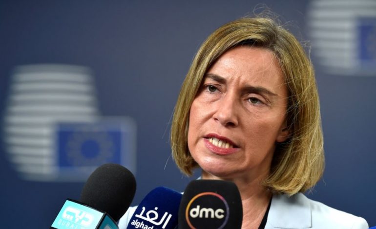 Mogherini: BE flet qartë, Kudsi kryeqyteti i dy shteteve, Izraelit dhe Palestinës