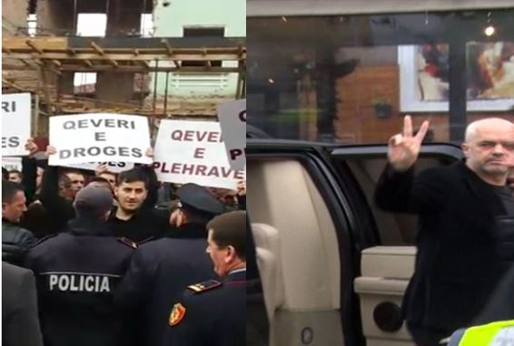 Të rinjtë e PD në Shkodër protestojnë kundër Ramës, shihni gjestin që bën Kryeministri (VIDEO)