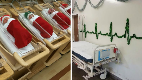 Viti i Ri kalohet bukur edhe në spital (Foto)