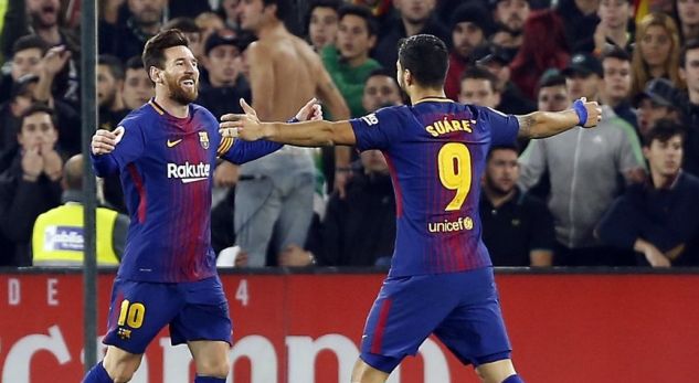 Betis – Barcelona, 10 për Messin dhe Suarezin