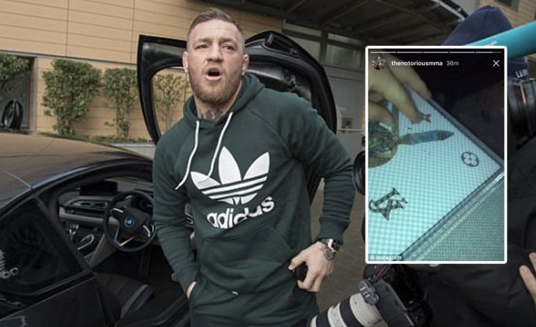 McGregor befason tifozët, poston foton me cigare kanabis