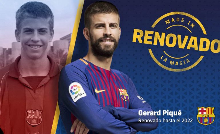 Rinovon kontratën, Pique te Barcelona deri në vitin 2022