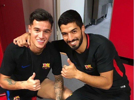 Suarez i uron mirëseardhjen Coutinhos tek Barcelona (FOTO)