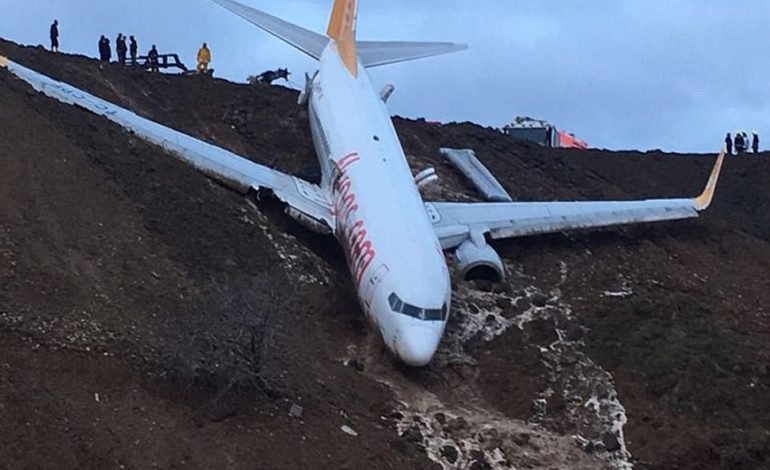 TURQI/ Dalin pamjet e jashtëzakonshme. Avioni rrëshqet në pistë, tmerrohen pasagjerët (FOTO+VIDEO)
