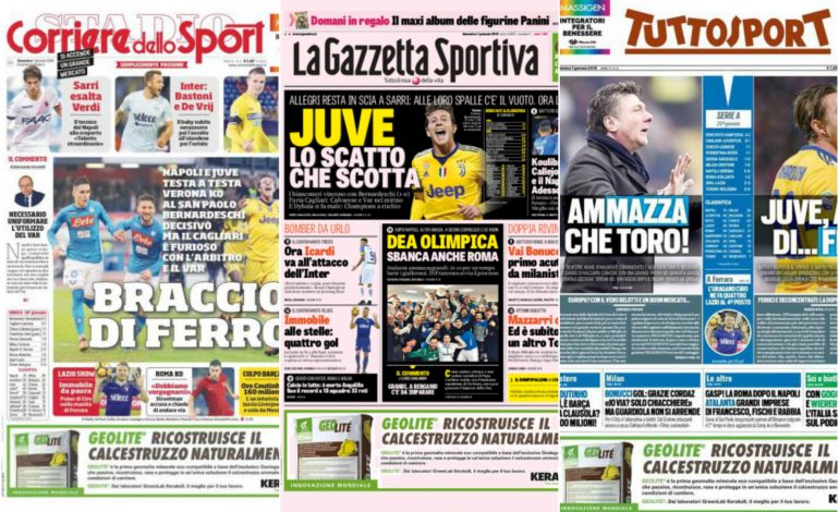 (FOTO) Njihuni me faqet e para të gazetave sportive italiane për ditën e sotme