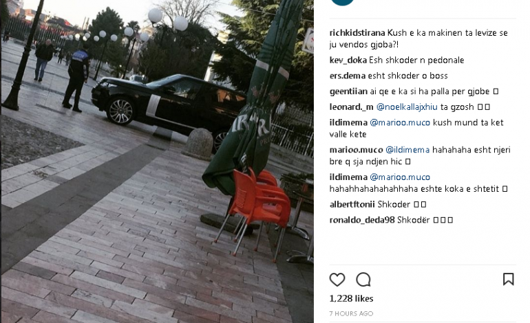 Parkon “bishën” luksoze në mes të rrugës, kush është “koka e shtetit” që “i fut tmerrin” policisë?