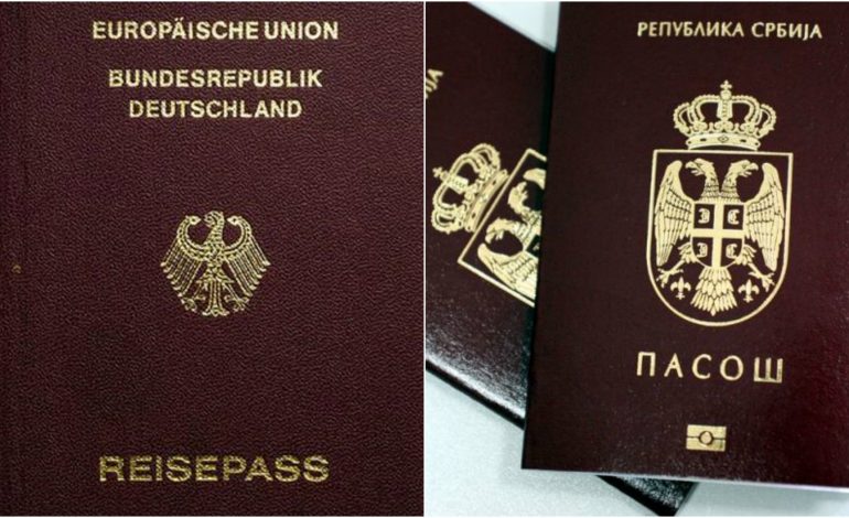 Ja në sa vende mund të udhëtojnë ata që kanë pasaportë Gjermane dhe Serbe