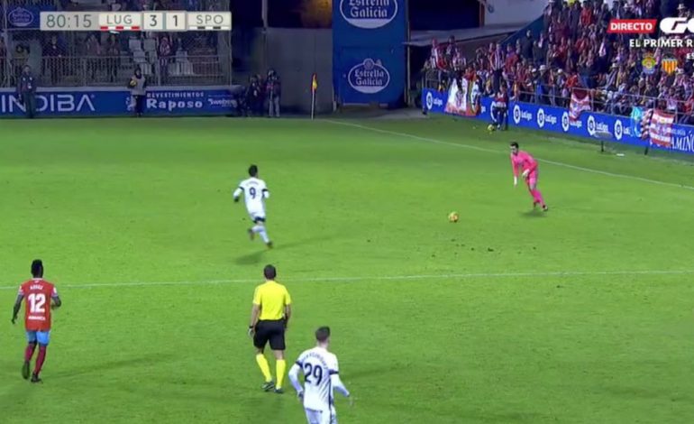 (Video) Ndodh e “pabesueshmja” portieri spanjoll sapo ka shënuar një gol nga 70 metra