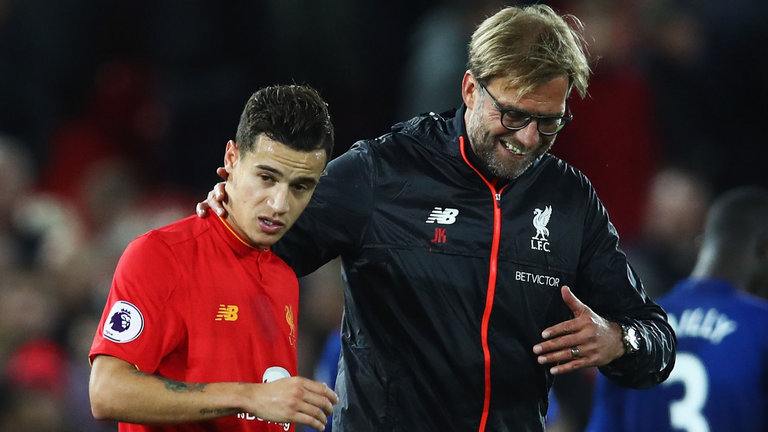 Klopp kërkon nga Liverpooli të mos e vajtojë largimin e Coutinhos
