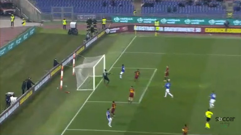 VIDEO/ ‘Shokohet’ Roma, Sampdoria kalon në avantazh në ‘Olimpico’