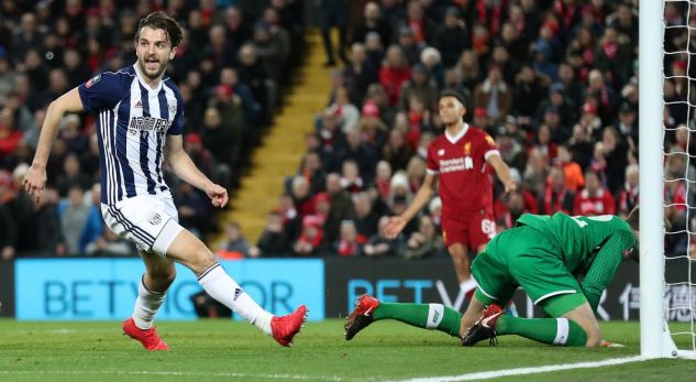 Liverpooli mposhtet nga WBA, eliminohet nga FA Cup
