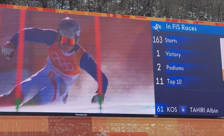 Lojërat Olimpike Dimërore, Albin Tahiri renditet i 37-ti në disiplinën kombinim alpin