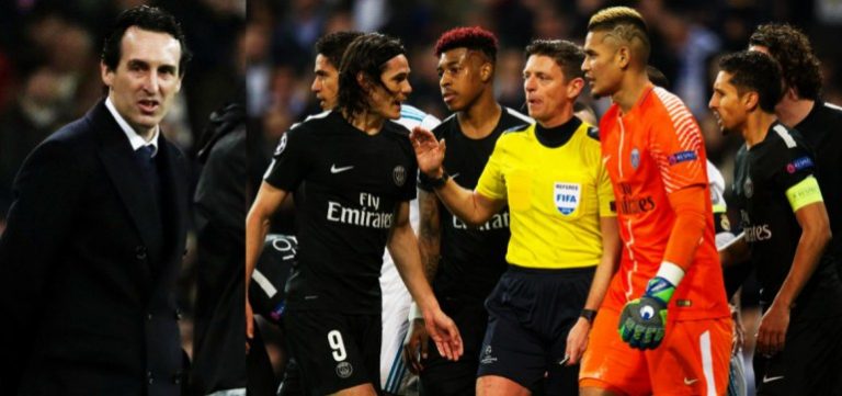 PSG sulmon arbitrin, gratë e lojtarëve dalin kundër Emery