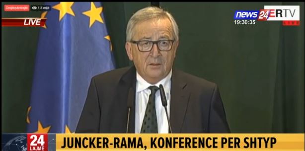 JUNCKER NË TIRANË/ Kreu i Komisionit Europian: Vendi i natyrshëm i Shqipërise është në Bashkimin Europian (LIVE)