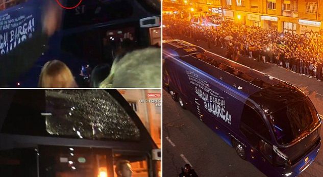 Pas fitores me Valencian, SULMOHET autobusi i lojtarëve të Barcelonës (FOTOT)