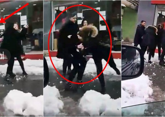 Vajzat zihen në mes të Korçës, nuk i ndajnë dot as kalimtarët (VIDEO)