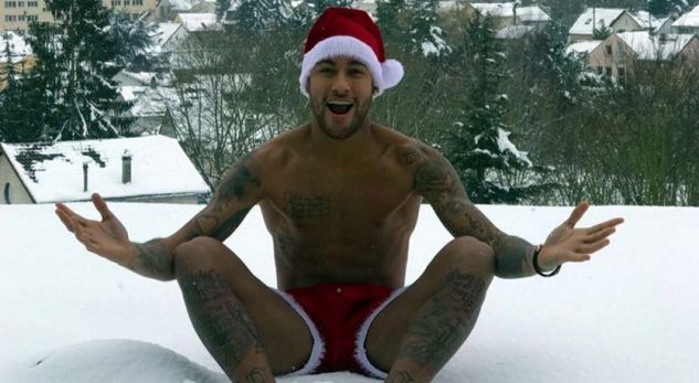Neymar,zhvishet në dëborë… Në prag të ndeshjes me Realin e Madridit!