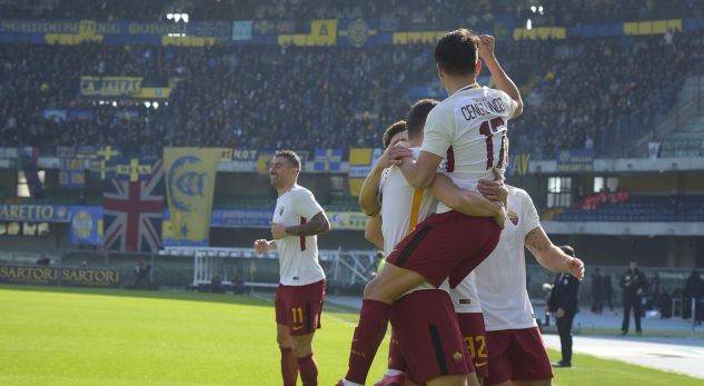 Roma fiton me 10 lojtarë ndaj Veronas, ‘kërcënon’ Interin për Champions