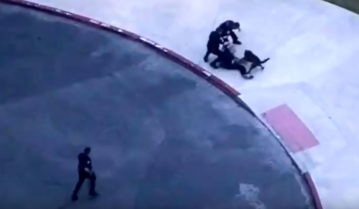 Qeni i policisë ‘mbërthen’ të arratisurin, ja momenti kur kap hajdutin (VIDEO)