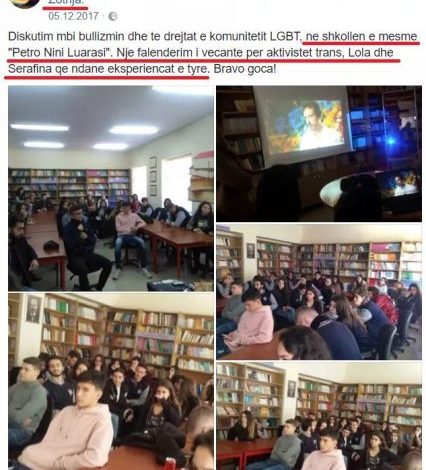 Fushata e LGBT në gjimnaze/ Ministria e Arsimit: Duam të ndërgjegjësojmë nxënësit të mos kenë…