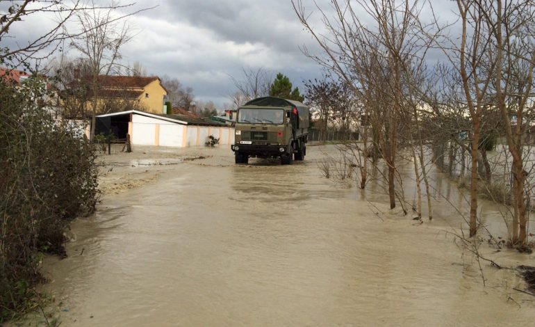 Situatë e rëndë në Shkodër/ Përmbyten shkollat, bien shtyllat e energjisë, banorët pa ujë