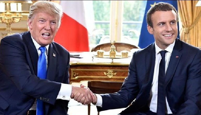 Trump i pastron zbokthin Macron (VIDEO)