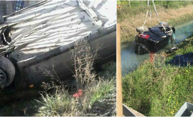 VIDEO/ Aksidenti me 3 viktima në Fier, momenti kur makina nxirret nga kanali