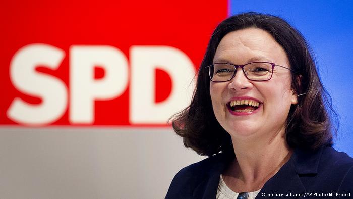 Andrea Nahles femra e parë në krye të SPD