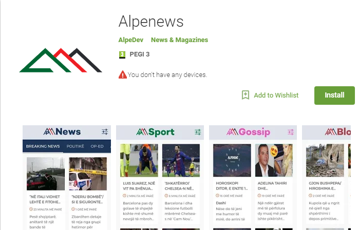 SI TA SHKARKONI/ “AlpeNews.al” vjen me aplikacionin e vet mobile. Lajmet në kohë reale, në celularin tuaj (LINKU)