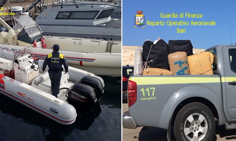 GOMONIA ME 1 TON DROGË NË BRIGJET ITALIANE/ Trafikantët shqiptarë u hodhën në det kur… (FOTO)