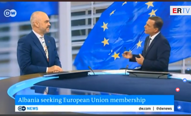 VIDEO/ Edi Rama për Deutsche Welle: Shqipëria të mos bëhet kokë turku, besoj se Merkel…