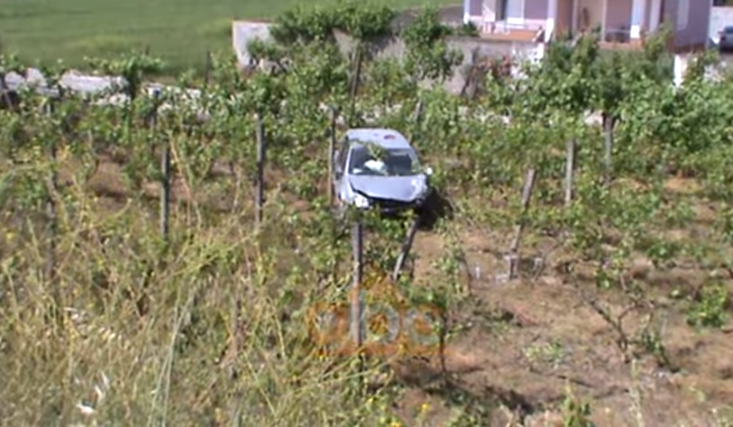 AKSIDENT në Fushë Krujë/ Makina përfundon në arë, plagosen disa persona (VIDEO)