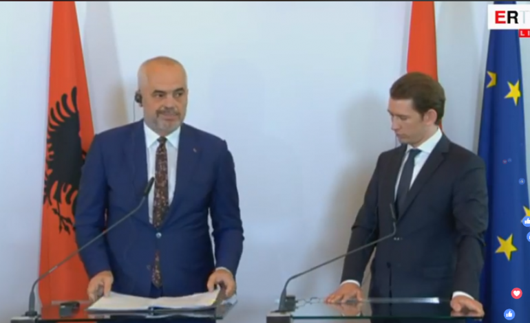 VIDEO/ Rama merr mbështetje nga kancelari austriak: Viena zyrtare PRO Shqipërisë në BE