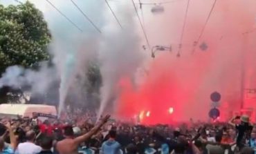 Tifozët e Marseille kanë krijuar një "atmosferë" interesante në Salzburg (VIDEO)