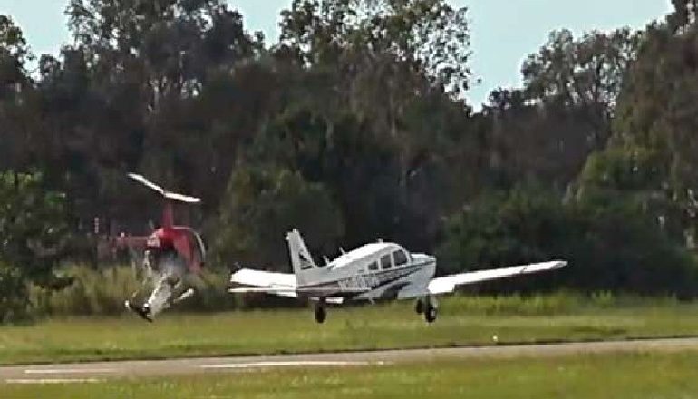 Përplasja e tmerrshme e aeroplanit me helikopterin FOTO (VIDEO)