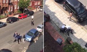 Adoleshentët përplasen me thika, momenti kur nxënësja “heroike” lufton me agresorët (VIDEO)