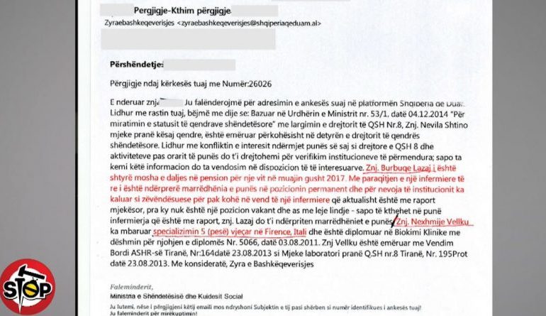 “ABUZIMI ME VULËN E MJEKES”/ Ministria e Shëndetësisë ngre GRUPIN E PUNËS. Pritet vendimi për …