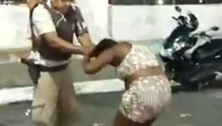 Polici brazilian grushtoi dhe e tërhoqi zvarrë për flokësh një grua shtatzënë (Video)