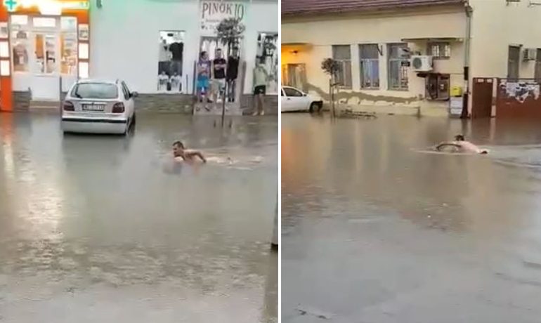 ALARMI I MOTIT TË KEQ/ Përmbytje TË MËDHA në Serbi. Shikoni si notojnë njerëzit (VIDEO)