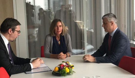 NIS TAKIMI MES THAÇIT E VUÇIÇ/ Pjesë e bisedimeve edhe komisionerja Mogherini