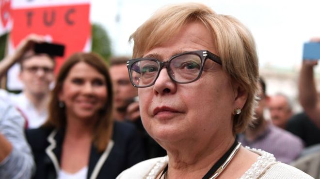 E nxjerrin në pension, kryetarja e Gjykatës Supreme sfidon Qeverinë e Polonisë